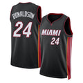 Miami #24 Donaldson Player Basketball Sleeveless Black Jersey Tre For Adult Youth