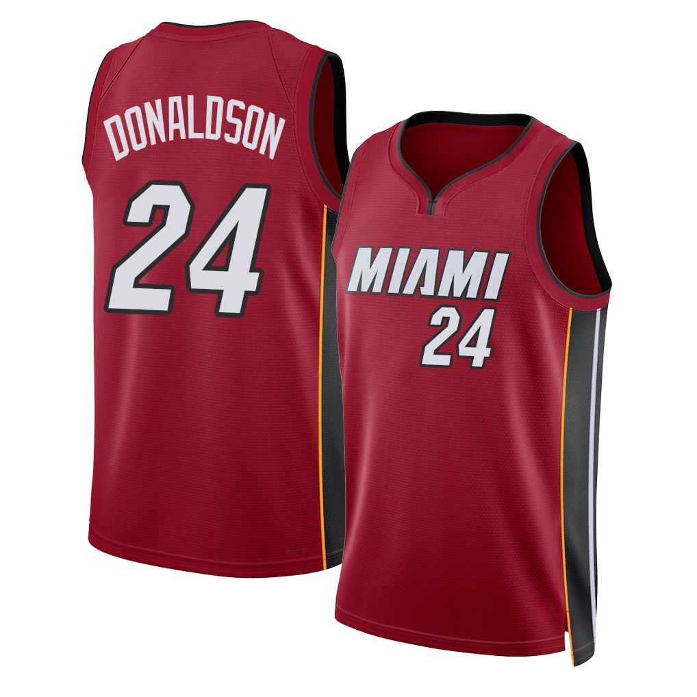 Miami #24 Donaldson Player Basketball Sleeveless Red Jersey Tre For Adult Youth