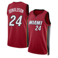 Miami #24 Donaldson Player Basketball Sleeveless Red Jersey Tre For Adult Youth