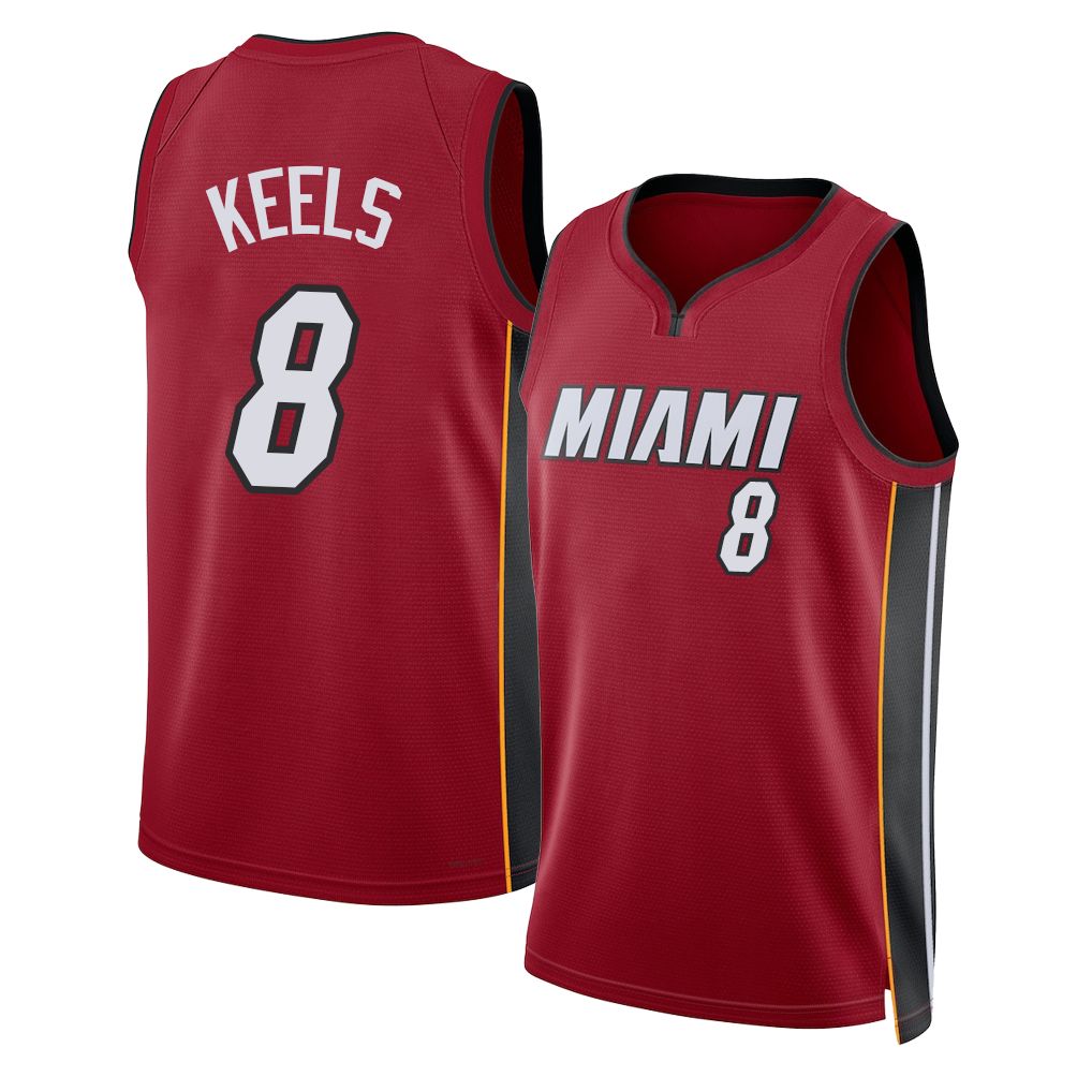 Miami #8 Keels Player Basketball Sleeveless Red Jersey Trevor For Adult Youth