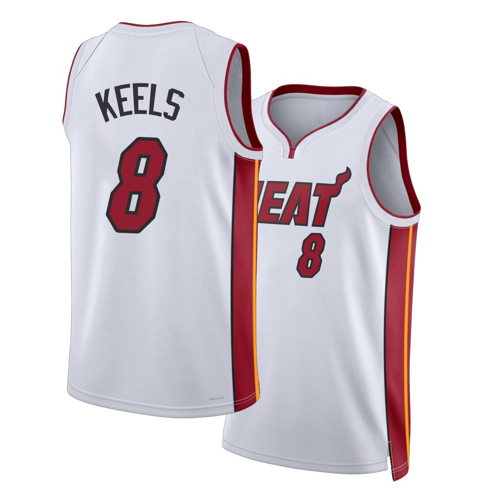 Miami #8 Keels Player Basketball Sleeveless White Jersey Trevor For Adult Youth