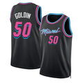 Miami #50 Goldin Player Basketball Sleeveless Black Jersey Vladislav For Adult Youth