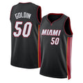 Miami #50 Goldin Player Basketball Sleeveless Black Jersey Vladislav For Adult Youth