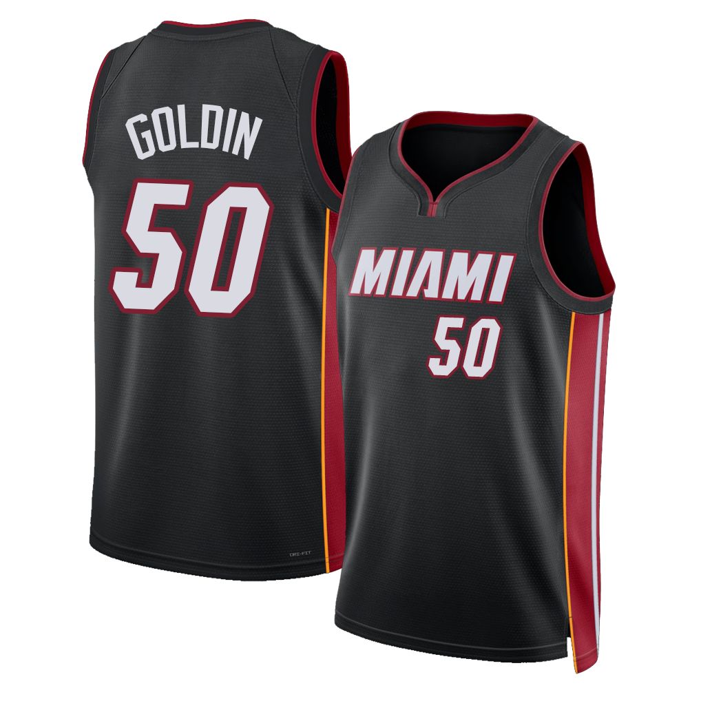 Miami #50 Goldin Player Basketball Sleeveless Black Jersey Vladislav For Adult Youth