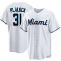 Miami #31 Blalock Player Baseball Short Sleeve White Jersey Bradley For Men Women Youth Gift