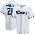 Miami #21 Pauley Player Baseball Short Sleeve White Jersey Graham For Men Women Youth Gift
