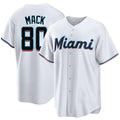 Miami #80 Mack Player Baseball Short Sleeve White Jersey Joe For Men Women Youth Gift