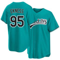 Miami #95 Ekness Player Baseball Short Sleeve Teal Jersey Josh For Men Women Youth Gift