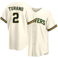 Milwaukee #2 Turang Player Baseball Short Sleeve Cream Jersey Brice For Men Women Youth Gift