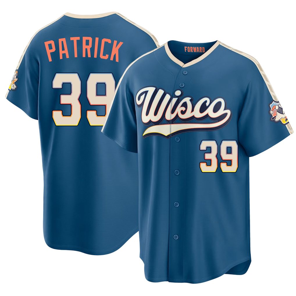 Milwaukee #39 Patrick Player Baseball Short Sleeve Blue Jersey Chad For Men Women Youth Gift