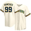 Milwaukee #99 Sánchez Player Baseball Short Sleeve Cream Jersey Gary For Men Women Youth Gift
