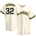 Milwaukee #32 Misiorowski Player Baseball Short Sleeve Cream Jersey Jacob For Men Women Youth Gift