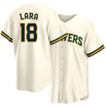 Milwaukee #18 Lara Player Baseball Short Sleeve Cream Jersey Luis For Men Women Youth Gift