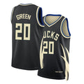 Milwaukee #20 Green Player Basketball Sleeveless Black Jersey AJ For Adult Youth