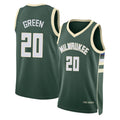 Milwaukee #20 Green Player Basketball Sleeveless Green Jersey AJ For Adult Youth