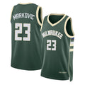 Milwaukee #23 Markovic Player Basketball Sleeveless Green Jersey Bogoljub For Adult Youth