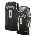 Milwaukee #0 Burries Player Basketball Sleeveless Black Jersey Brayden For Adult Youth