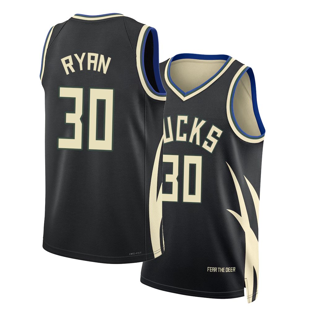 Milwaukee #30 Ryan Player Basketball Sleeveless Black Jersey Cormac For Adult Youth