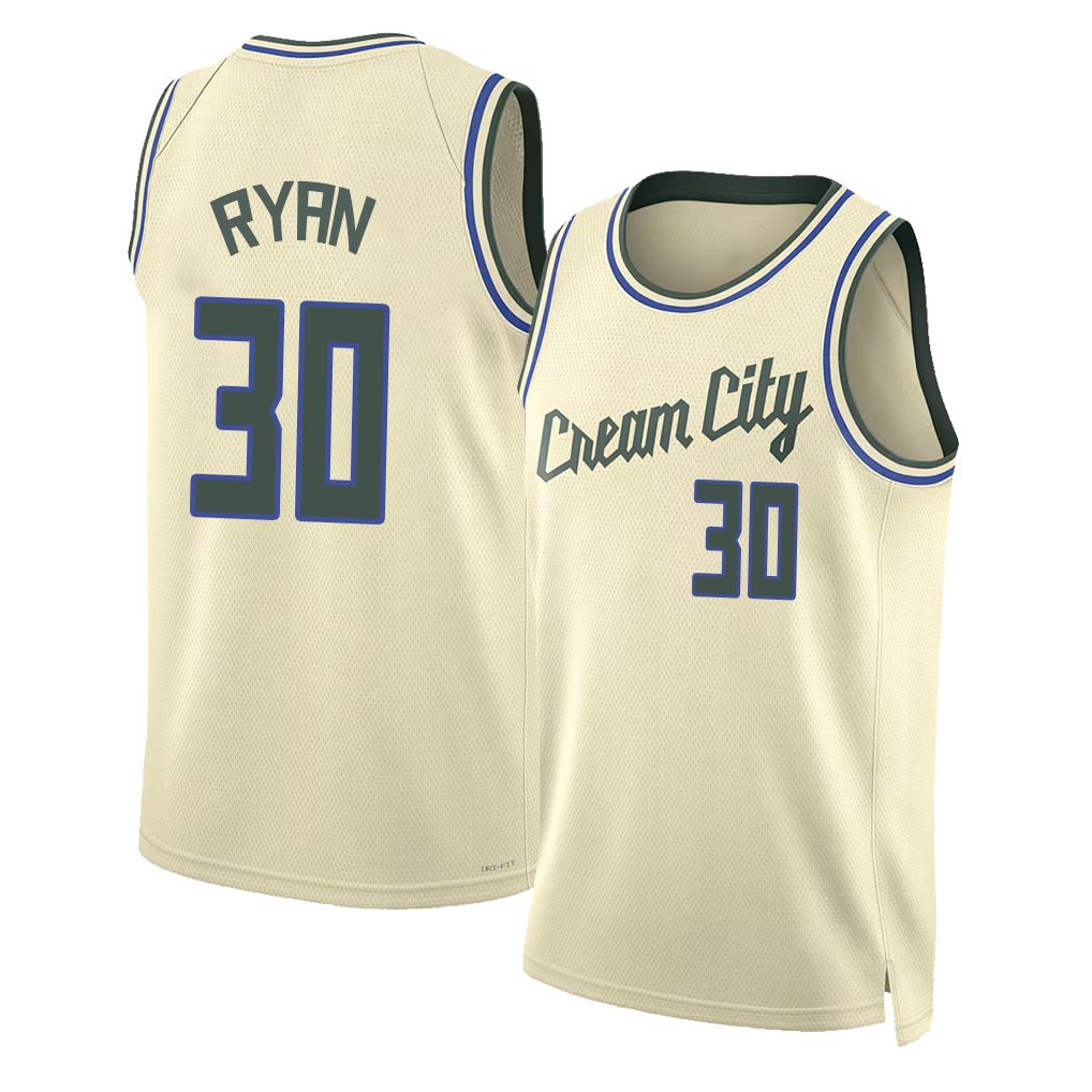 Milwaukee #30 Ryan Player Basketball Sleeveless Cream Jersey Cormac For Adult Youth