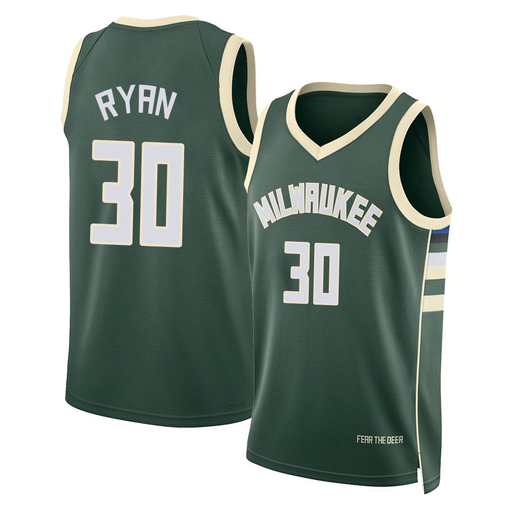 Milwaukee #30 Ryan Player Basketball Sleeveless Green Jersey Cormac For Adult Youth