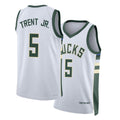 Milwaukee #5 Trent Jr. Player Basketball Sleeveless White Jersey Gary For Adult Youth