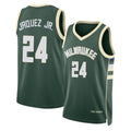 Milwaukee #24 Jaquez Jr. Player Basketball Sleeveless Green Jersey Jaime For Adult Youth