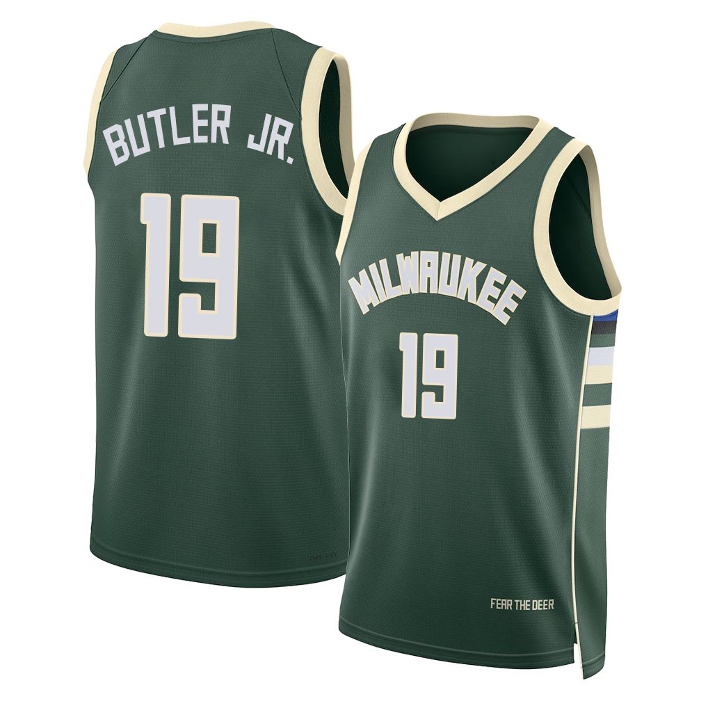 Milwaukee #19 Butler Jr. Player Basketball Sleeveless Green Jersey John For Adult Youth