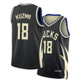 Milwaukee #18 Kuzma Player Basketball Sleeveless Black Jersey Kyle For Adult Youth