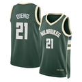 Milwaukee #21 Dieng Player Basketball Sleeveless Green Jersey Ousmane For Adult Youth