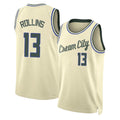 Milwaukee #13 Rollins Player Basketball Sleeveless Cream Jersey Ryan For Adult Youth