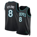 Minnesota #8 Hyland Player Basketball Sleeveless Black Jersey Bones For Adult Youth
