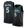 Minnesota #5 Williams Player Basketball Sleeveless Black Jersey Cody For Adult Youth