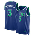 Minnesota #3 McDaniels Player Basketball Sleeveless Blue Jersey Jaden For Adult Youth