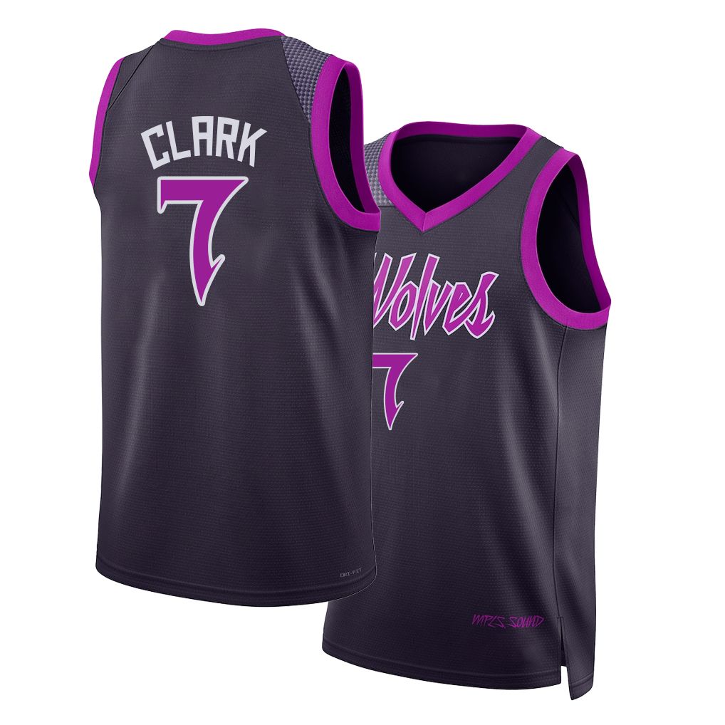 Minnesota #7 Clark Player Basketball Sleeveless Black Jersey Jaylen For Adult Youth