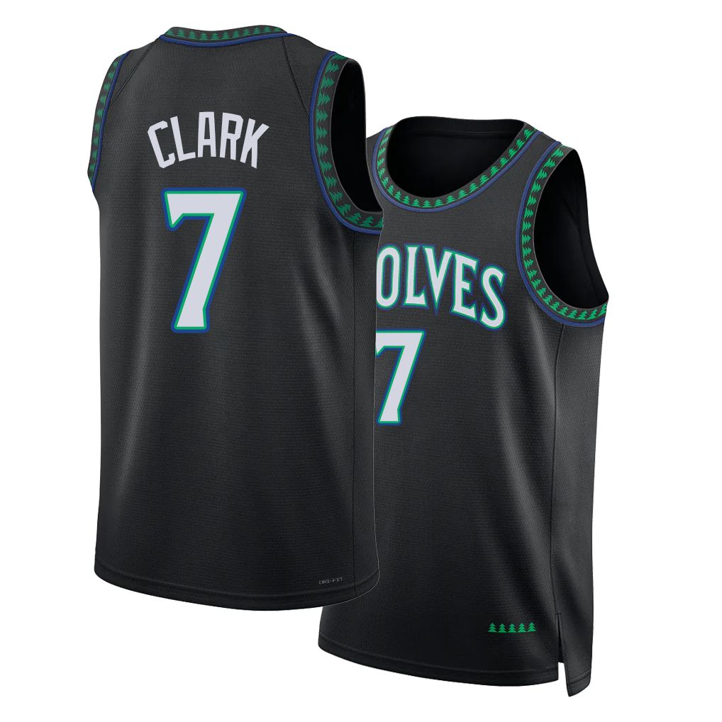 Minnesota #7 Clark Player Basketball Sleeveless Black Jersey Jaylen For Adult Youth