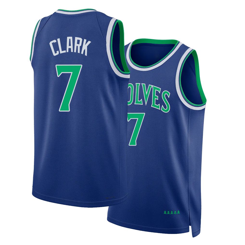 Minnesota #7 Clark Player Basketball Sleeveless Blue Jersey Jaylen For Adult Youth