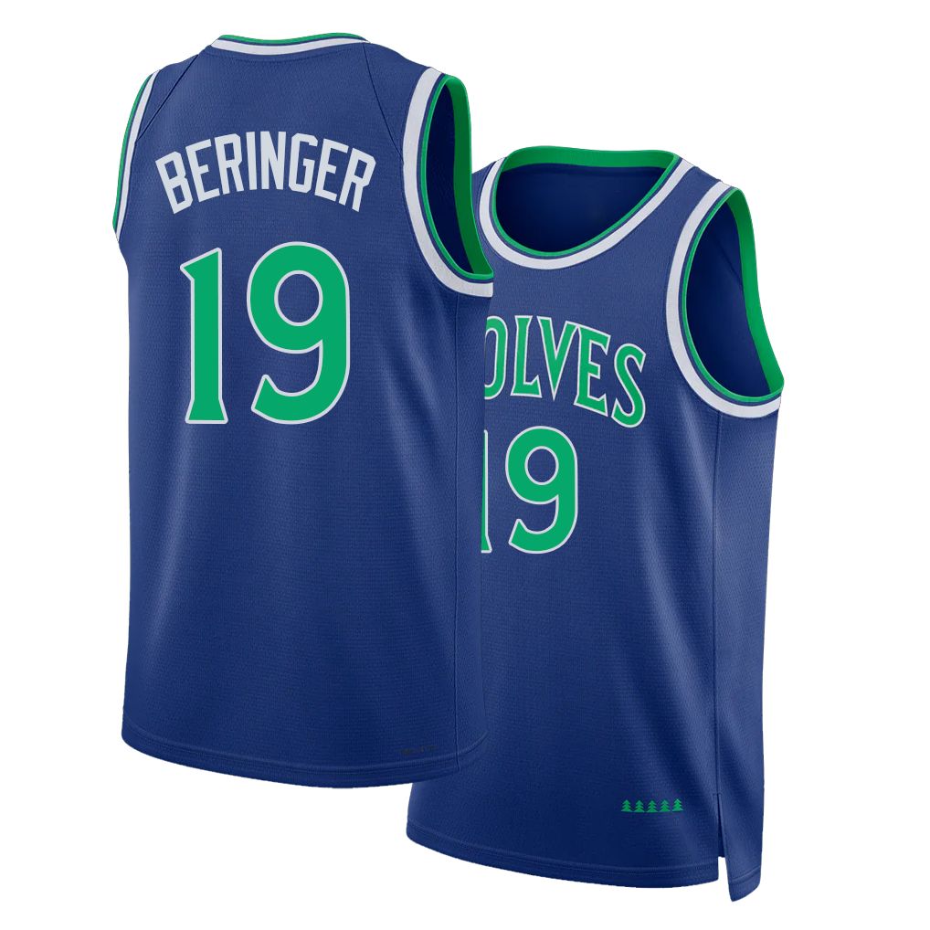 Minnesota #19 Beringer Player Basketball Sleeveless Blue Jersey Joan For Adult Youth