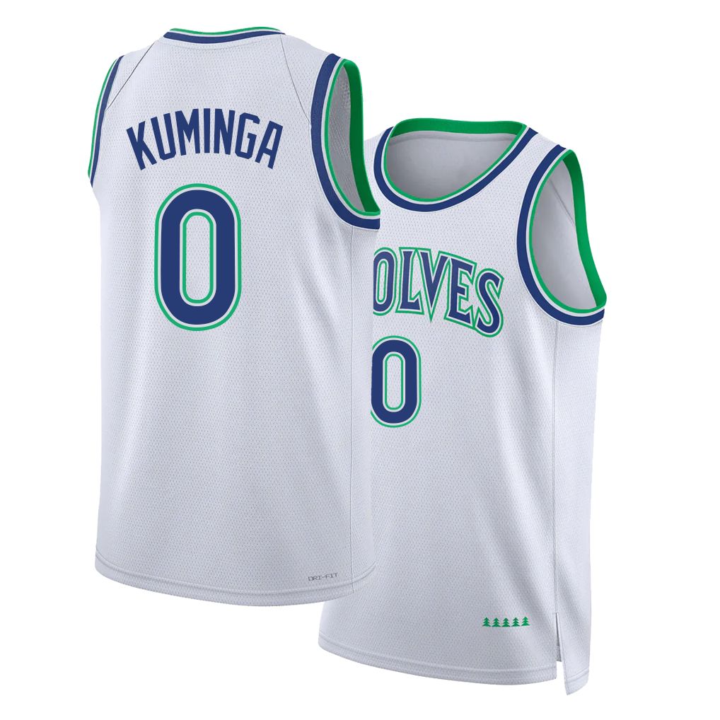 Minnesota #0 Kuminga Player Basketball Sleeveless White Jersey Jonathan For Adult Youth