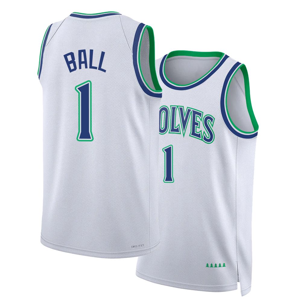 Minnesota #1 Ball Player Basketball Sleeveless White Jersey LaMelo For Adult Youth