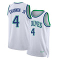 Minnesota #4 Shannon Jr Player Basketball Sleeveless White Jersey Terrence For Adult Youth