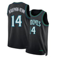 Minnesota #14 Kaufman-Renn Player Basketball Sleeveless Black Jersey Trey For Adult Youth