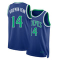 Minnesota #14 Kaufman-Renn Player Basketball Sleeveless Blue Jersey Trey For Adult Youth