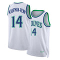 Minnesota #14 Kaufman-Renn Player Basketball Sleeveless White Jersey Trey For Adult Youth