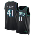 Minnesota #41 Lyles Player Basketball Sleeveless Black Jersey Trey For Adult Youth