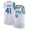 Minnesota #41 Lyles Player Basketball Sleeveless White Jersey Trey For Adult Youth