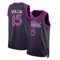Minnesota #15 Pullin Player Basketball Sleeveless Black Jersey Zyon For Adult Youth
