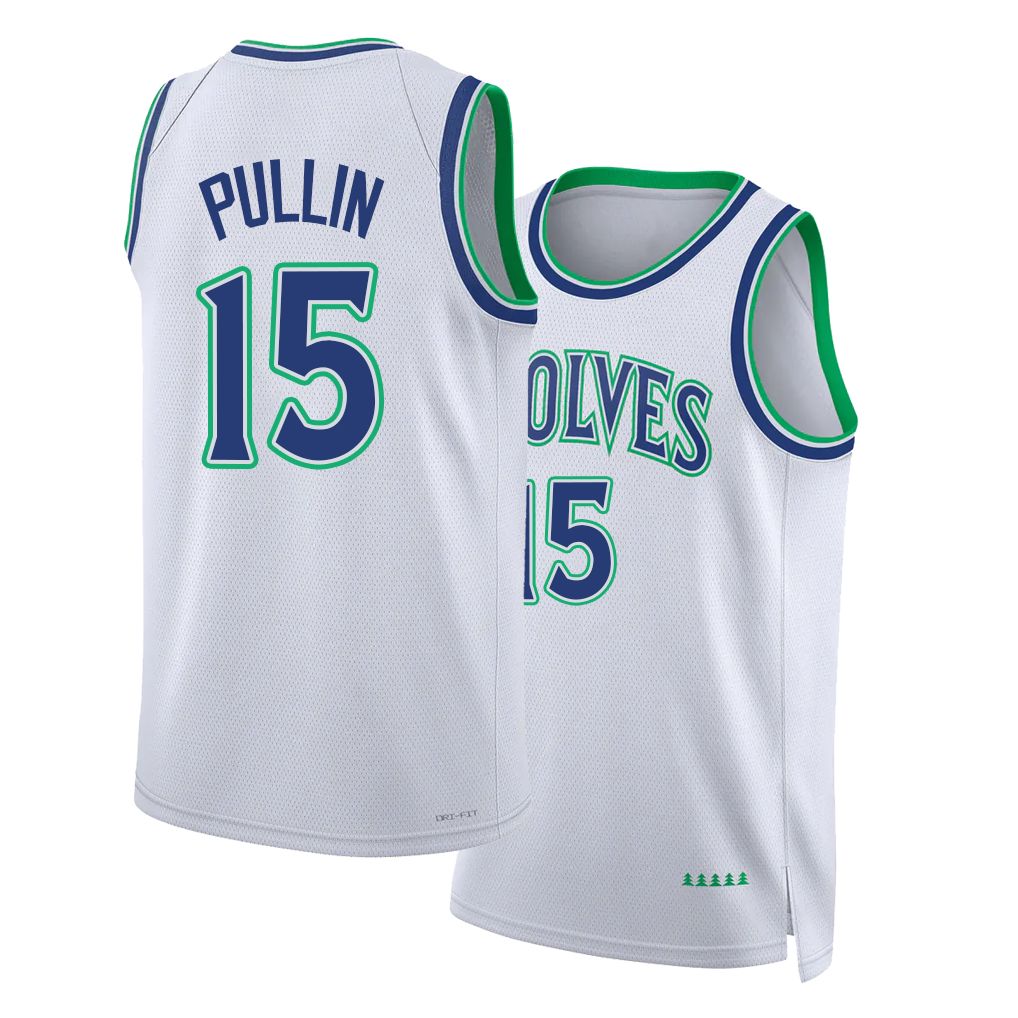 Minnesota #15 Pullin Player Basketball Sleeveless White Jersey Zyon For Adult Youth