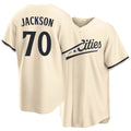 Minnesota #70 Jackson Player Baseball Short Sleeve Cream Jersey Alex For Men Women Youth Gift