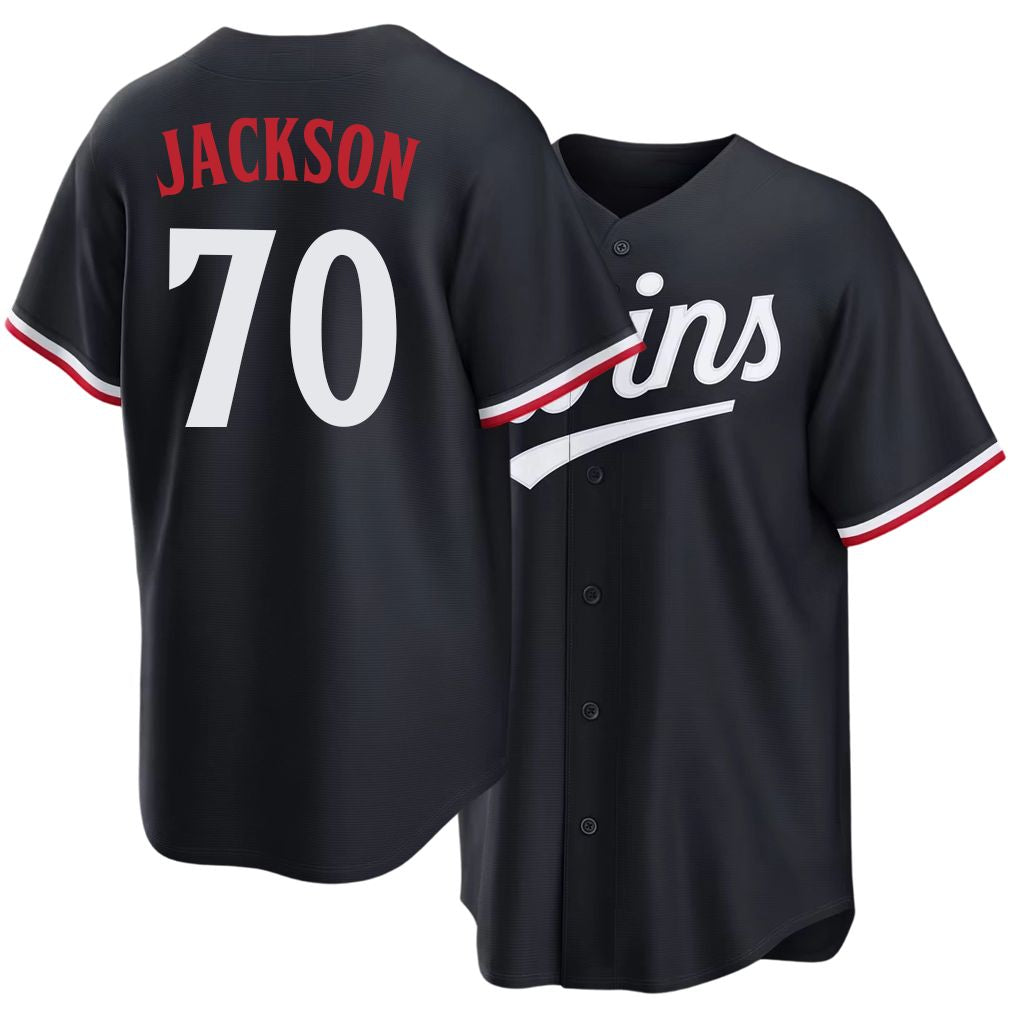 Minnesota #70 Jackson Player Baseball Short Sleeve Navy Jersey Alex For Men Women Youth Gift