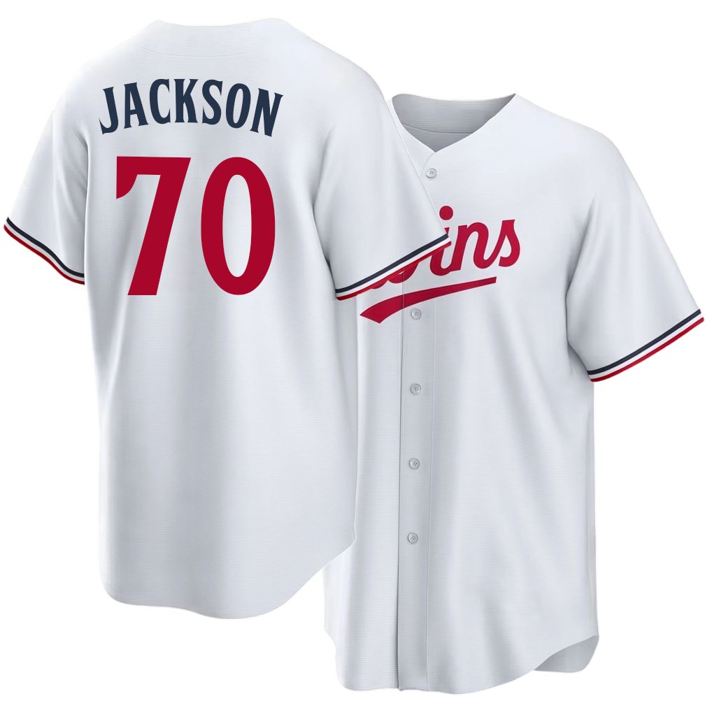 Minnesota #70 Jackson Player Baseball Short Sleeve White Jersey Alex For Men Women Youth Gift